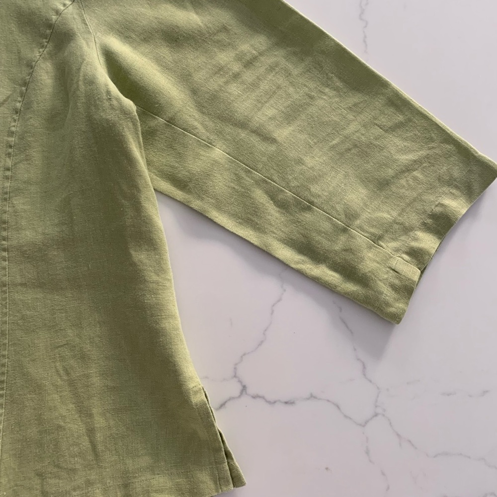 JM Collection Sz 16 Linen 3/4 Sleeve Cardigan Gently Loved - Picture 7 of 7